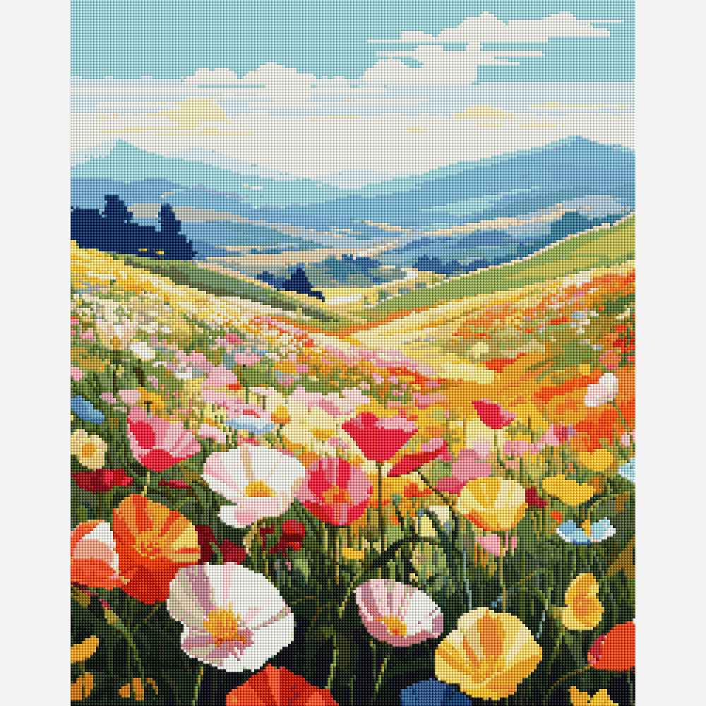 Colored Flower Field