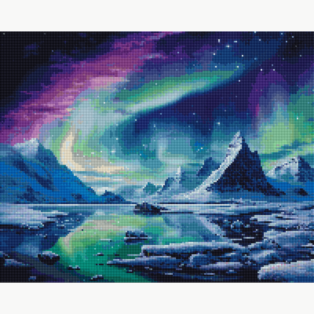 Aurora Over Peaks