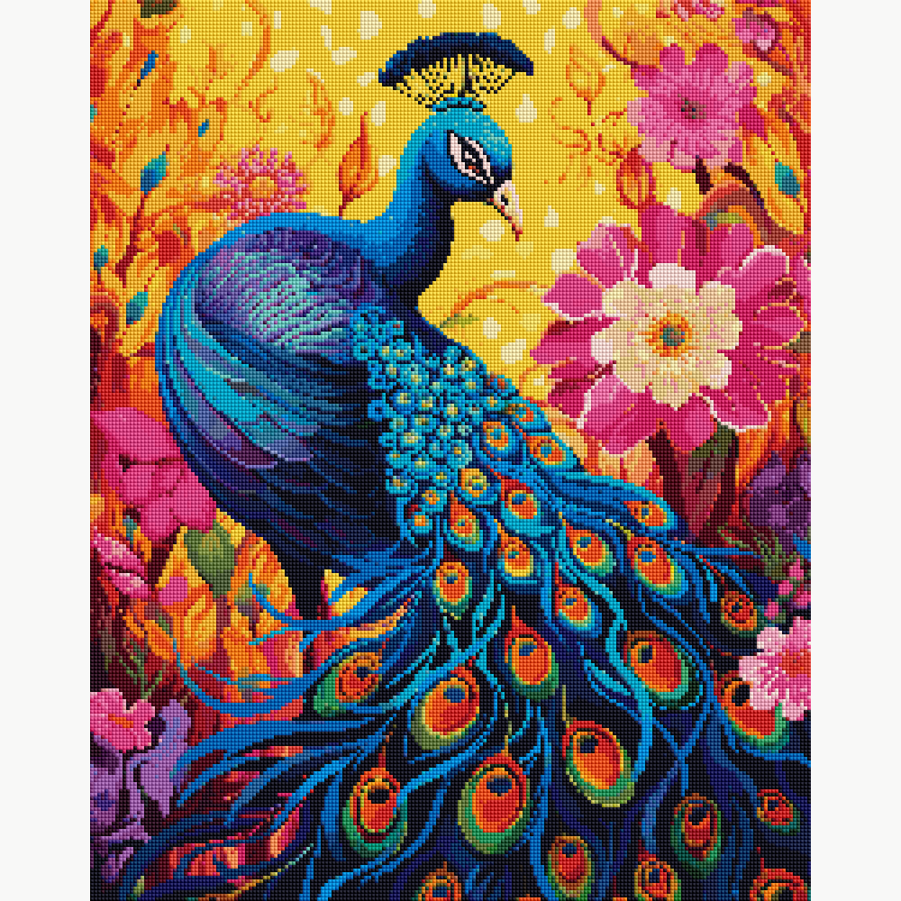 Peacock's Floral Glory