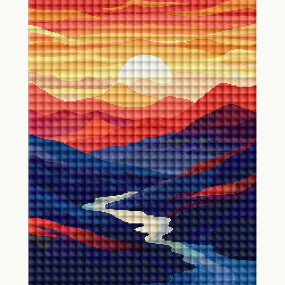 Crimson Sky Mountains