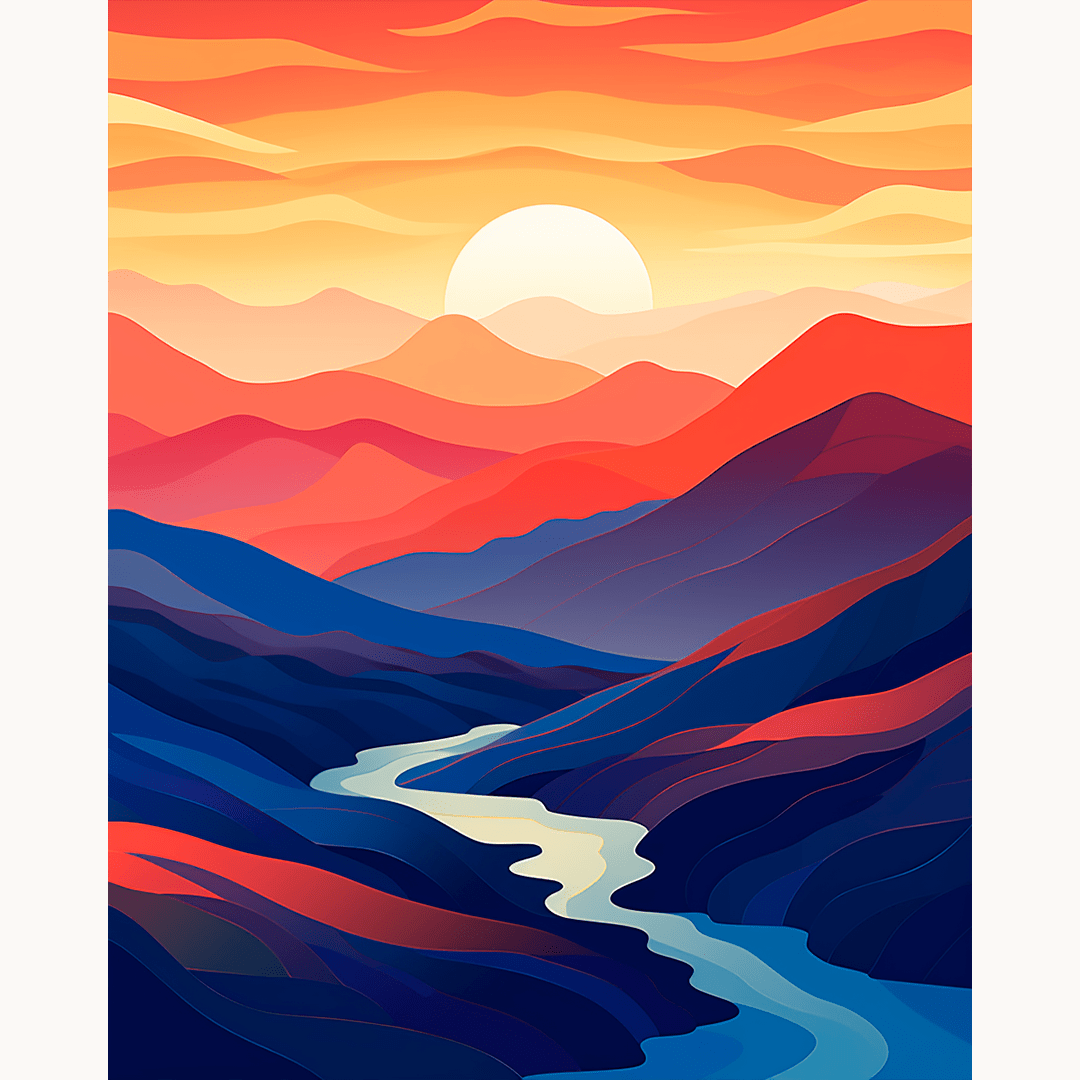 Crimson Sky Mountains